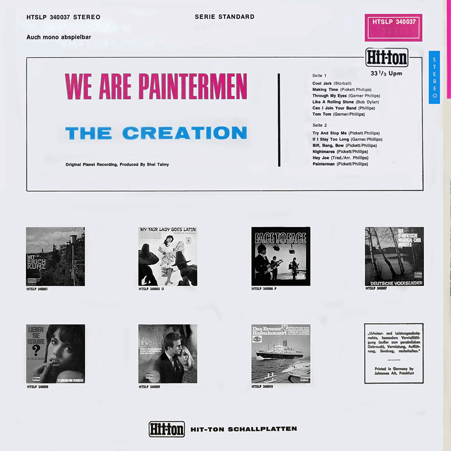 creation lp we are paintermen hit-ton 1967 back